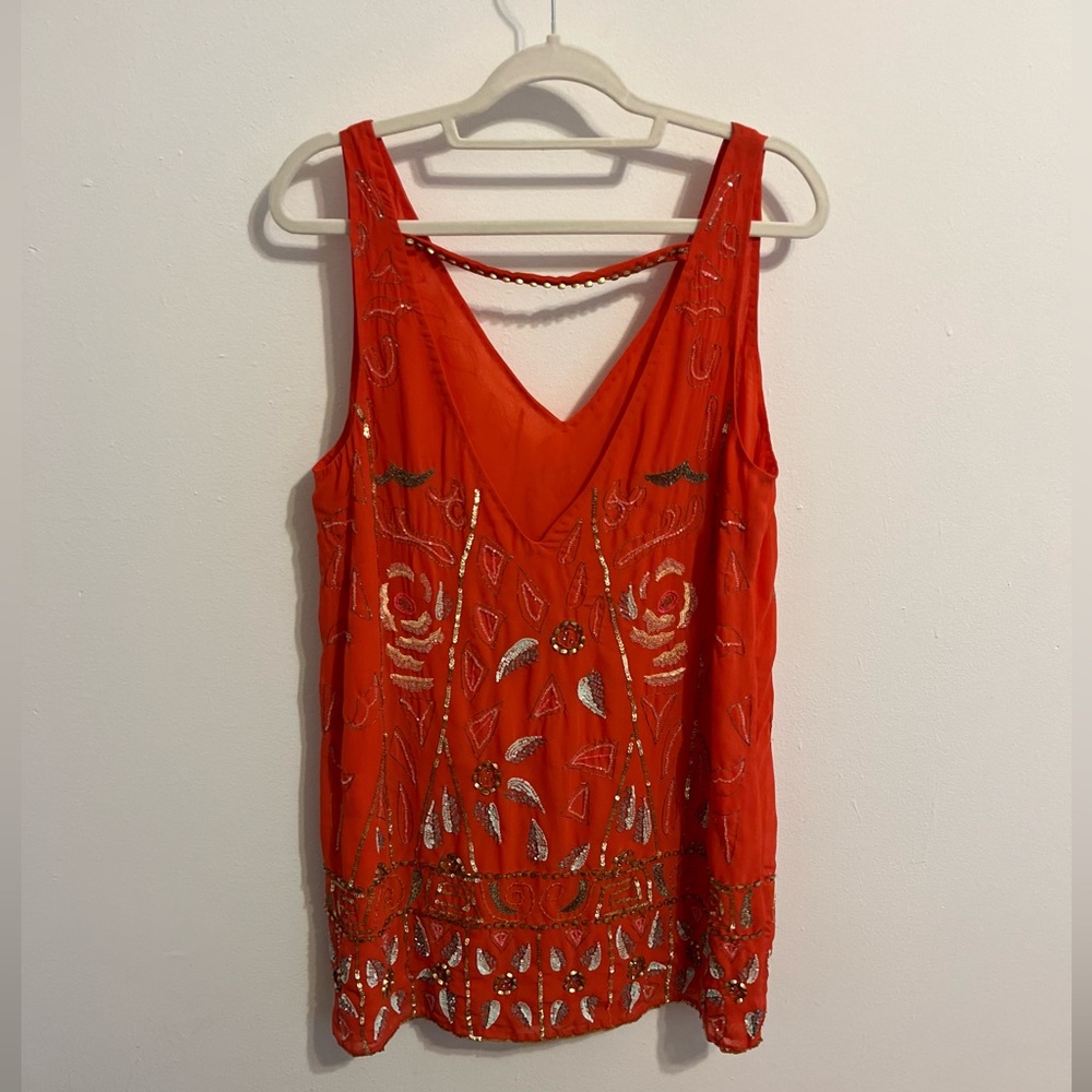 Free People Secret Garden Sequin Shift Dress - Picture 5 of 7